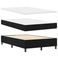 vidaXL Letto con Box Spring e Materasso Nera 120x200 cm Tessuto