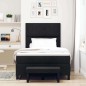 vidaXL Letto con Box Spring e Materasso Nera 120x200 cm Tessuto