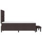 vidaXL Letto con Box Spring con Materasso & Panchina Marrone Scuro 120x200 cm Tessuto