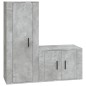Set di Mobili Porta TV 2 pz Grigio Cemento in Legno Multistrato Set di Mobili Porta TV 2 pz Grigio Cemento in Legno Multistrato