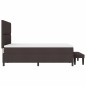 vidaXL Letto a molle con materasso e panca marrone scuro 140x190 cm in tessuto vidaXL Letto a molle con materasso e panca marrone scuro 140x190 cm in tessuto