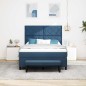 vidaXL Letto con Box Spring con Materasso e Panchina Blu 140x190 cm Tessuto vidaXL Letto con Box Spring con Materasso e Panchina Blu 140x190 cm Tessuto