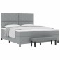 vidaXL Letto a Molle Grigio Chiaro con Materasso e Panchina 180x200 cm in Tessuto