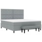 vidaXL Letto a Molle Grigio Chiaro con Materasso e Panchina 180x200 cm in Tessuto