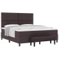 vidaXL Letto a Box Spring con Materasso e Panchina Marrone Scuro 180x200 cm in Tessuto vidaXL Letto a Box Spring con Materasso e Panchina Marrone Scuro 180x200 cm in Tessuto