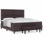vidaXL Letto a Box Spring con Materasso e Panchina Marrone Scuro 180x200 cm in Tessuto vidaXL Letto a Box Spring con Materasso e Panchina Marrone Scuro 180x200 cm in Tessuto