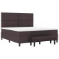 vidaXL Letto a Box Spring con Materasso e Panchina Marrone Scuro 180x200 cm in Tessuto vidaXL Letto a Box Spring con Materasso e Panchina Marrone Scuro 180x200 cm in Tessuto