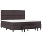 vidaXL Letto con Box Spring con Materasso e Panchina Marrone Scuro 200x200 cm Tessuto