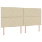 vidaXL Letto con Box Spring con Materasso & Panca Crema 200x200 cm in Tessuto vidaXL Letto con Box Spring con Materasso & Panca Crema 200x200 cm in Tessuto