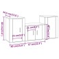 Set Mobili Porta TV 3 pz Bianco in Legno Multistrato Set Mobili Porta TV 3 pz Bianco in Legno Multistrato