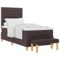 vidaXL Letto Box Spring con Materasso e Panchina Marrone Scuro 90x200 cm Tessuto