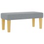 vidaXL Letto a Molle con Materasso e Panchina Grigio Chiaro 100x200 cm Tessuto vidaXL Letto a Molle con Materasso e Panchina Grigio Chiaro 100x200 cm Tessuto