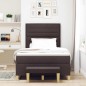 vidaXL Letto con Box Spring con Materasso e Panchina Marrone Scuro 120x190 cm Tessuto