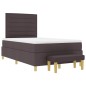 vidaXL Letto con Box Spring con Materasso e Panchina Marrone Scuro 120x190 cm Tessuto