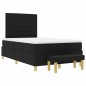 vidaXL Letto Box Spring con Materasso & Panchina Nero 120x200 cm Tessuto