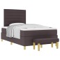 vidaXL Letto con Sommier con Materasso e Panchina Marrone Scuro 120x200 cm Tessuto