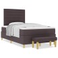 vidaXL Letto con Sommier con Materasso e Panchina Marrone Scuro 120x200 cm Tessuto