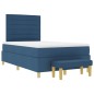 vidaXL Letto a Vano con Materasso e Panchina Blu 120x200 cm Tessuto