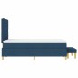 vidaXL Letto a Vano con Materasso e Panchina Blu 120x200 cm Tessuto