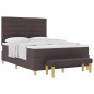 vidaXL Letto con Box Spring vitaXL con Materasso e Panchina Marrone Scuro 140x190 cm Tessuto vidaXL Letto con Box Spring vitaXL con Materasso e Panchina Marrone Scuro 140x190 cm Tessuto