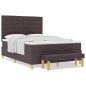 vidaXL Letto con Box Spring vitaXL con Materasso e Panchina Marrone Scuro 140x190 cm Tessuto vidaXL Letto con Box Spring vitaXL con Materasso e Panchina Marrone Scuro 140x190 cm Tessuto