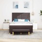 vidaXL Letto con Box Spring vitaXL con Materasso e Panchina Marrone Scuro 140x190 cm Tessuto vidaXL Letto con Box Spring vitaXL con Materasso e Panchina Marrone Scuro 140x190 cm Tessuto