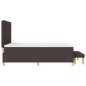vidaXL Letto con Box Spring vitaXL con Materasso e Panchina Marrone Scuro 140x190 cm Tessuto vidaXL Letto con Box Spring vitaXL con Materasso e Panchina Marrone Scuro 140x190 cm Tessuto