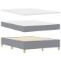 vidaXL Letto a Molla con Materasso e Panchina Grigio Chiaro 140x200 cm Tessuto vidaXL Letto a Molla con Materasso e Panchina Grigio Chiaro 140x200 cm Tessuto
