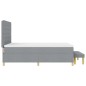 vidaXL Letto a Molla con Materasso e Panchina Grigio Chiaro 140x200 cm Tessuto vidaXL Letto a Molla con Materasso e Panchina Grigio Chiaro 140x200 cm Tessuto