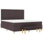 vidaXL Letto Box Spring con Materasso e Panchina Marrone Scuro 180x200 cm Tessuto vidaXL Letto Box Spring con Materasso e Panchina Marrone Scuro 180x200 cm Tessuto