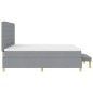 Letto a Molle VidaXL con Materasso e Panchina Grigio Chiaro 200x200 cm Tessuto Letto a Molle VidaXL con Materasso e Panchina Grigio Chiaro 200x200 cm Tessuto