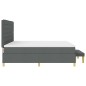 vidaXL Letto con Reticolo e Materasso & Panca Grigio Scuro 200x200 cm Tessuto vidaXL Letto con Reticolo e Materasso & Panca Grigio Scuro 200x200 cm Tessuto