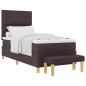 vidaXL Letto a Box Spring con Materasso & Panca Marrone Scuro 80x200 cm Tessuto vidaXL Letto a Box Spring con Materasso & Panca Marrone Scuro 80x200 cm Tessuto