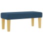 vidaXL Letto Box Spring con Materasso e Panchina Blu 90x200 cm Tessuto vidaXL Letto Box Spring con Materasso e Panchina Blu 90x200 cm Tessuto