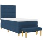 vidaXL Letto Box Spring con Materasso e Panchina Blu 90x200 cm Tessuto vidaXL Letto Box Spring con Materasso e Panchina Blu 90x200 cm Tessuto