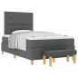 vidaXL Letto a Box Spring con Materasso e Panchina Grigio Scuro 120x190 cm Tessuto vidaXL Letto a Box Spring con Materasso e Panchina Grigio Scuro 120x190 cm Tessuto