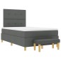 vidaXL Letto a Box Spring con Materasso e Panchina Grigio Scuro 120x190 cm Tessuto vidaXL Letto a Box Spring con Materasso e Panchina Grigio Scuro 120x190 cm Tessuto