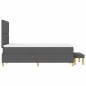 vidaXL Letto a Box Spring con Materasso e Panchina Grigio Scuro 120x190 cm Tessuto vidaXL Letto a Box Spring con Materasso e Panchina Grigio Scuro 120x190 cm Tessuto