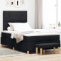 vidaXL Letto con Box Spring con Materasso & Panca Nera 120x190 cm Tessuto vidaXL Letto con Box Spring con Materasso & Panca Nera 120x190 cm Tessuto