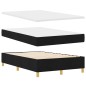 vidaXL Letto con Box Spring con Materasso & Panca Nera 120x190 cm Tessuto vidaXL Letto con Box Spring con Materasso & Panca Nera 120x190 cm Tessuto