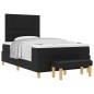 vidaXL Letto con Box Spring con Materasso & Panca Nera 120x190 cm Tessuto vidaXL Letto con Box Spring con Materasso & Panca Nera 120x190 cm Tessuto