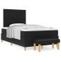 vidaXL Letto con Box Spring con Materasso & Panca Nera 120x190 cm Tessuto vidaXL Letto con Box Spring con Materasso & Panca Nera 120x190 cm Tessuto