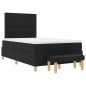 vidaXL Letto con Box Spring con Materasso & Panca Nera 120x190 cm Tessuto vidaXL Letto con Box Spring con Materasso & Panca Nera 120x190 cm Tessuto