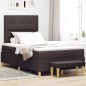 vidaXL Letto a Box Spring con Materasso & Panchina Marrone Scuro 120x190 cm Tessuto vidaXL Letto a Box Spring con Materasso & Panchina Marrone Scuro 120x190 cm Tessuto
