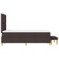 vidaXL Letto a Box Spring con Materasso & Panchina Marrone Scuro 120x190 cm Tessuto vidaXL Letto a Box Spring con Materasso & Panchina Marrone Scuro 120x190 cm Tessuto
