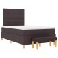 vidaXL Letto Box Spring con Materasso e Panchina Marrone Scuro 120x200 cm Tessuto vidaXL Letto Box Spring con Materasso e Panchina Marrone Scuro 120x200 cm Tessuto
