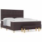 vidaXL Letto Box Spring con Materasso e Panchina Marrone Scuro 180x200 cm Tessuto vidaXL Letto Box Spring con Materasso e Panchina Marrone Scuro 180x200 cm Tessuto