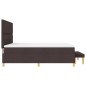 vidaXL Letto Box Spring con Materasso e Panchina Marrone Scuro 180x200 cm Tessuto vidaXL Letto Box Spring con Materasso e Panchina Marrone Scuro 180x200 cm Tessuto