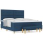 vidaXL Letto con Box Spring e Materasso & Panca Blu 180x200 cm Tessuto vidaXL Letto con Box Spring e Materasso & Panca Blu 180x200 cm Tessuto