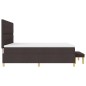 vidaXL Letto Box Spring con Materasso e Panca Marrone Scuro 200x200 cm Tessuto